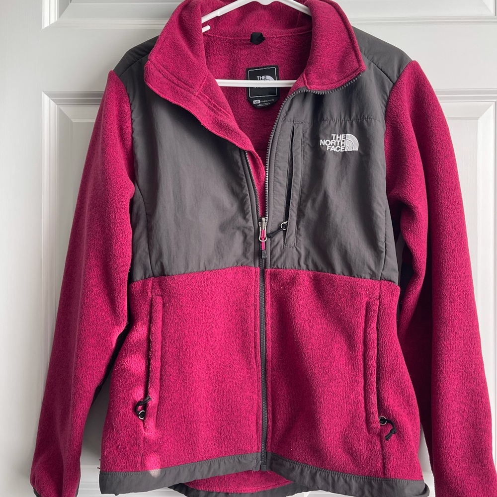 Women's The North Face Denali Jacket Pink and Gray